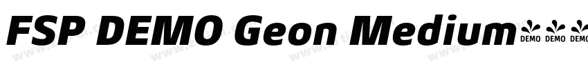 FSP DEMO Geon Medium字体转换